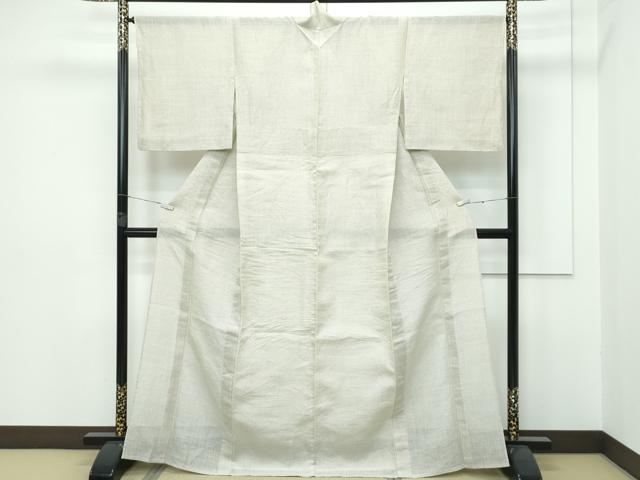 平和屋本店■希少　夏物　古代越後上布　小河正義作　蚊絣　証紙付き　本麻　逸品　CZAA2841s5