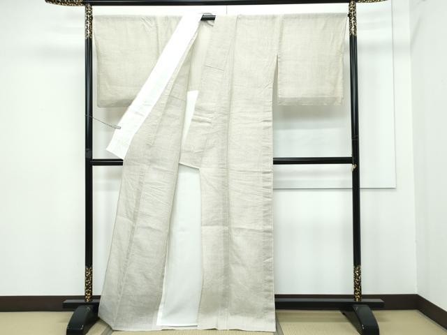 平和屋本店■希少　夏物　古代越後上布　小河正義作　蚊絣　証紙付き　本麻　逸品　CZAA2841s5