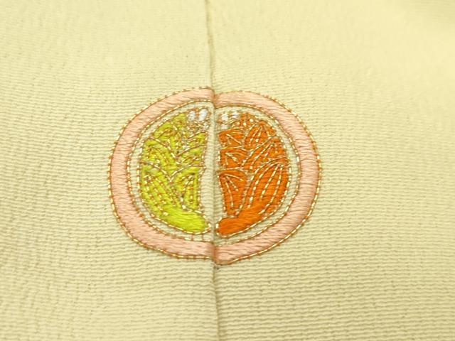平和屋本店■極上　銀座　志ま亀　振袖・丸帯セット　駒刺繍　雲取り飛鶴花松文　金彩　代赭色地　たとう紙付き　逸品　CZAA2846s5