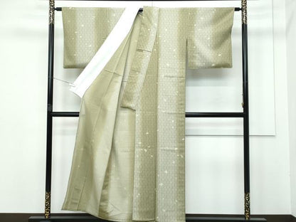 平和屋着物▽極上 小紋 お召地 単衣 舞花弁 逸品 CZAA2847s5