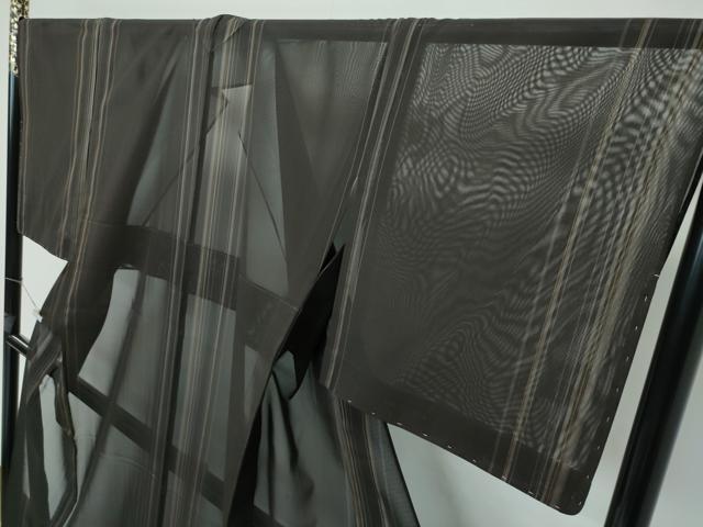 平和屋本店■希少　夏物　本場黄八丈　夏黄八　黒八丈　紗紬　縞　海松茶色地　逸品　未使用　CZAA2848s5