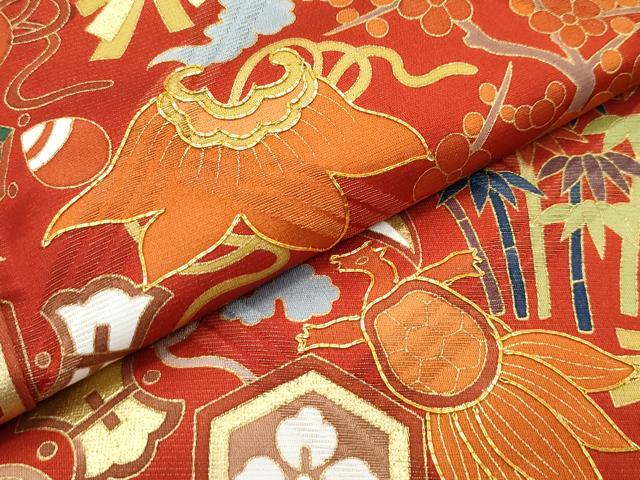 平和屋本店■極上　振袖　駒刺繍　宝尽くし　金彩　逸品　CZAA2853s5