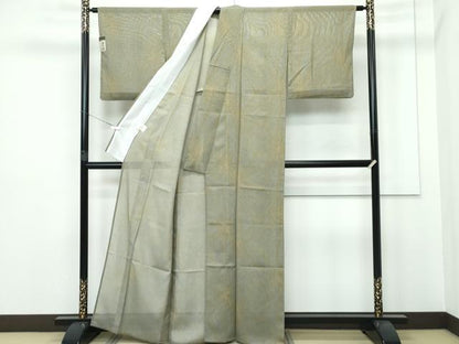 平和屋着物＊極上 夏物 撫松庵 小紋 絽 麻の葉鹿の子文様 証紙付き 洗える着物 逸品 未使用 CZAA2860s5