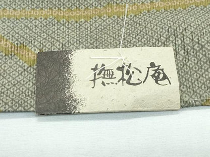 平和屋着物＊極上 夏物 撫松庵 小紋 絽 麻の葉鹿の子文様 証紙付き 洗える着物 逸品 未使用 CZAA2860s5