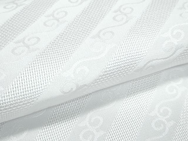 平和屋着物＊極上 夏物 長襦袢 紗 斜線唐草地紋 桜色地 反端付き 逸品 未使用 CZAA2873s5