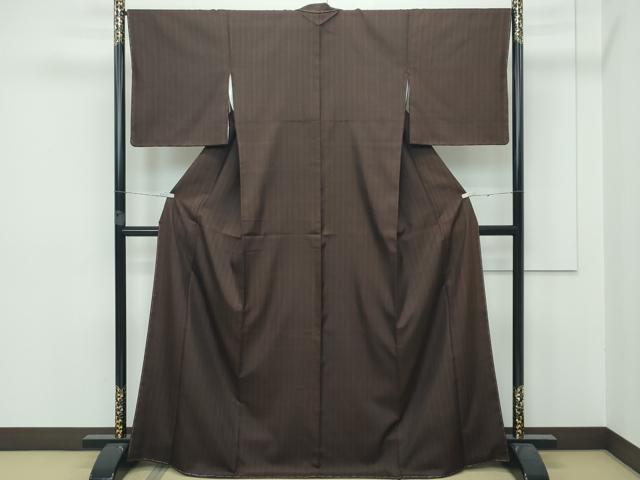 平和屋本店■極上　本場黄八丈　まるまなこ　紬　工芸染織宮下　たとう紙・反端付き　逸品　未使用　CZAA2876s5