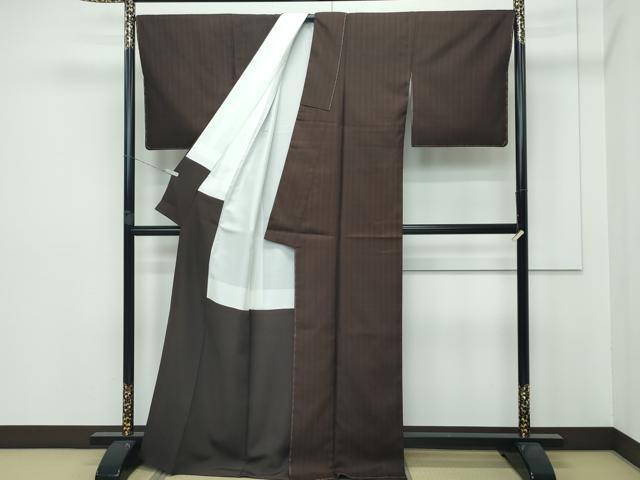 平和屋本店■極上　本場黄八丈　まるまなこ　紬　工芸染織宮下　たとう紙・反端付き　逸品　未使用　CZAA2876s5