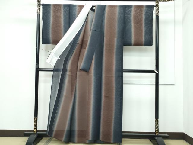平和屋着物＊極上 夏物 十代目 歌舞伎役者 坂東三津五郎 小紋 立波紋紗 暈し染め 逸品 CZAA2883s5