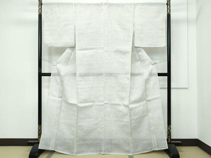 平和屋本店＊極上　夏物　石川県指定無形文化財　能登上布　本麻手織上布　証紙付き　逸品　未使用　CZAA4914s6
