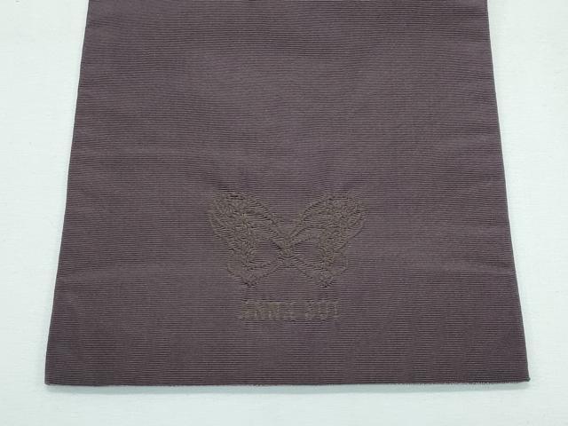 平和屋着物＊極上 夏物 訪問着・半幅帯セット ANNA SUI セオアルファ 籬草花文 金魚 黒地 洗える着物 CZAA2886s5