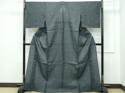 平和屋本店■極上　夏物　石川県指定無形文化財　能登上布　本麻手織上布　80亀甲　総詰め　逸品　未使用　CZAA2894s5