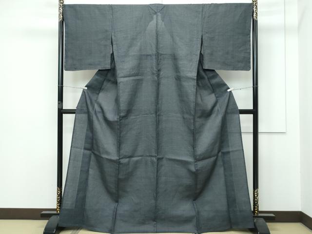 平和屋本店■極上　夏物　石川県指定無形文化財　能登上布　本麻手織上布　80亀甲　総詰め　逸品　未使用　CZAA2894s5