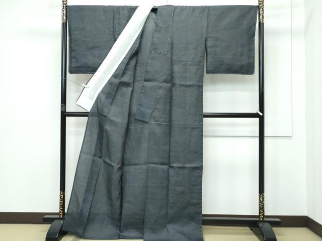 平和屋本店■極上　夏物　石川県指定無形文化財　能登上布　本麻手織上布　80亀甲　総詰め　逸品　未使用　CZAA2894s5