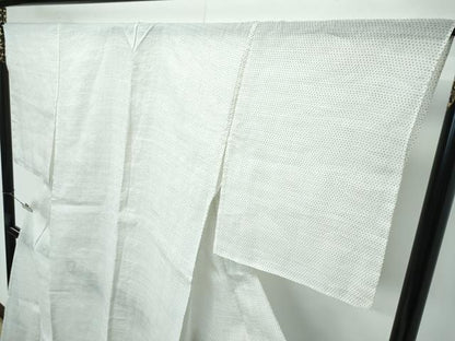平和屋本店■極上　夏物　石川県指定無形文化財　能登上布　本麻手織上布　服部麻布工場謹製　証紙付き　逸品　未使用　CZAA2895s5