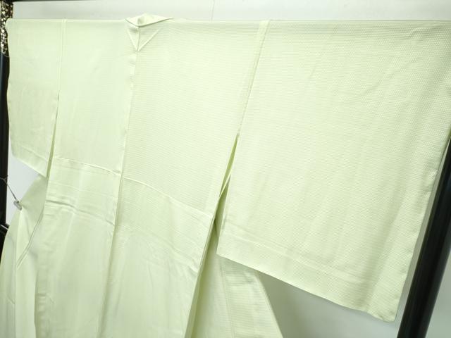 平和屋着物■極上　夏物　江戸小紋　絽　行儀　若菜色地　反端付き　逸品　未使用　CZAA2903ｓ5