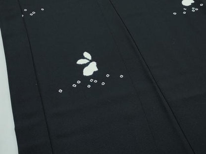 平和屋着物■極上　工芸染織宮下　長羽織　絞り　兎　黒地　羽織紐・たとう紙付き　逸品　CZAA2906s5