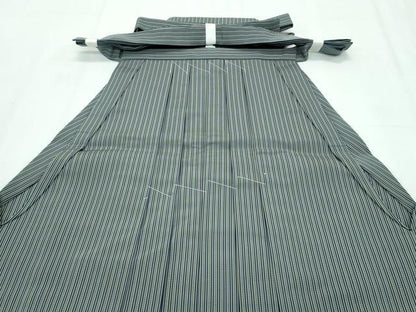 平和屋着物●極上 男性 馬乗り袴 神代袴 縞 逸品 未使用 CZAA2924s5