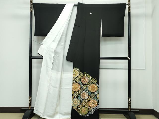 平和屋本店■極上　創業460年・千總　黒留袖　駒刺繍　正倉院草花文　金彩　東武扱い　逸品　CZAA2931s5