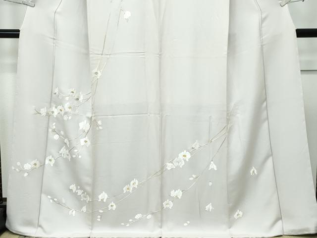 平和屋本店●極上　訪問着　総刺繍　胡蝶蘭　金銀糸　灰梅色地　逸品　未使用　CZAA2958s5