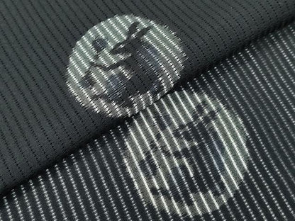 平和屋着物＊極上 夏物 小紋 縦絽 兎 黒地 逸品 CZAA2963s5