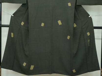 平和屋本店■極上　男性　世界的人形師　辻村寿三郎　ジュサブロー　小紋　キングサイズ　源氏香　千歳茶色地　逸品　CZAA2968s5