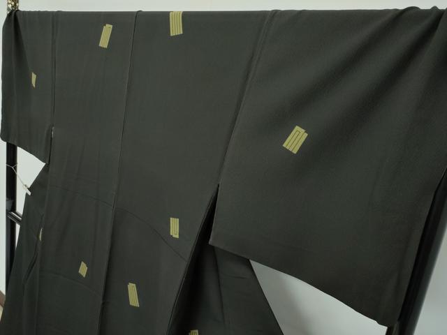 平和屋本店■極上　男性　世界的人形師　辻村寿三郎　ジュサブロー　小紋　キングサイズ　源氏香　千歳茶色地　逸品　CZAA2968s5