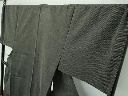 平和屋着物∴極上 男性 夏物 こむさでもーど・COMME CA DU MODE 小紋・浴衣兼用 キングサイズ 十字絣 黒緑色地 綿麻 逸品 未使用CZAA2969s5