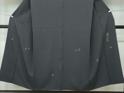 平和屋本店■極上　男性　世界的人形師　辻村寿三郎　ジュサブロー　訪問着　キングサイズ　舞花弁　金彩　紫黒色地　逸品　CZAA2973s5
