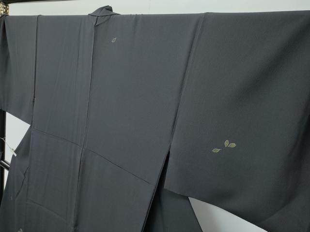 平和屋本店■極上　男性　世界的人形師　辻村寿三郎　ジュサブロー　訪問着　キングサイズ　舞花弁　金彩　紫黒色地　逸品　CZAA2973s5