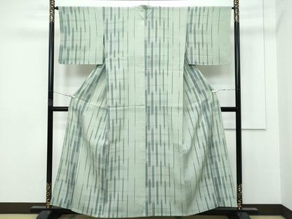 平和屋着物＊極上 夏物 明石ちぢみ 格子柄 逸品 CZAA2976s5