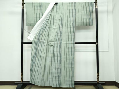 平和屋着物＊極上 夏物 明石ちぢみ 格子柄 逸品 CZAA2976s5