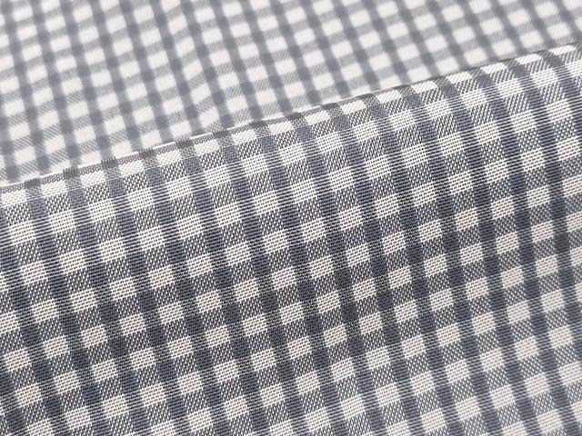 平和屋着物■極上 道行コート ロング丈 リバーシブル 無双 紗袷 紗×紗 市松紋紗 格子柄 逸品 CZAA2977s5