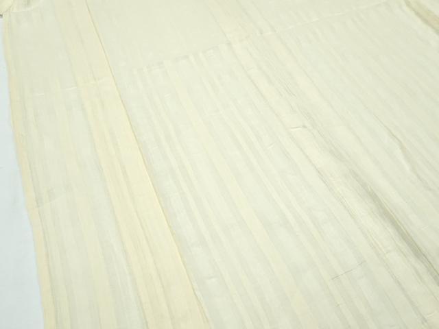 平和屋着物∴極上 夏物 夢工房 小紋・浴衣兼用 縞 砥粉色地 綿麻 逸品 CZAA2982s5