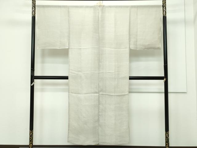 平和屋着物■極上　男性　夏物　長襦袢　無双仕立て　絽　白橡色　麻　逸品　未使用　CZAA2985s5