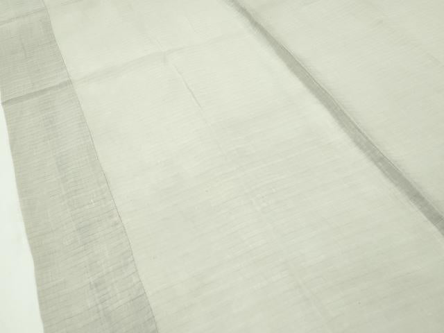平和屋着物■極上　男性　夏物　長襦袢　無双仕立て　絽　白橡色　麻　逸品　未使用　CZAA2985s5