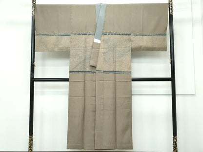 平和屋着物■極上　男性　長襦袢　無双仕立て　絞り　横段文　逸品　未使用　CZAA2986s5