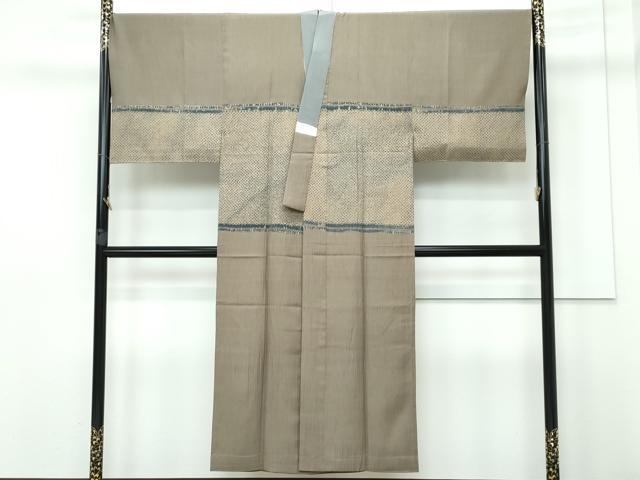 平和屋着物■極上　男性　長襦袢　無双仕立て　絞り　横段文　逸品　未使用　CZAA2986s5