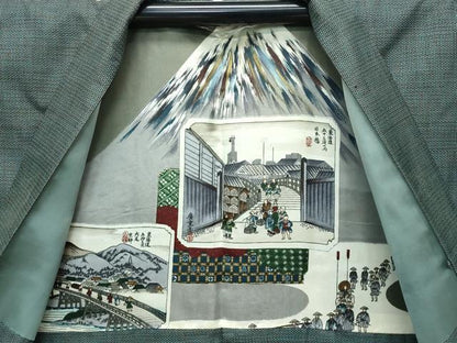 平和屋着物●極上　男性　本場大島紬　アンサンブル　100亀甲　総詰め　逸品　CZAA3009s5