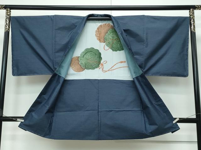 平和屋着物●極上 男性 本場大島紬 アンサンブル 亀甲柄 逸品 未使用 CZAA3010s5