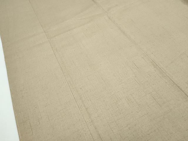 平和屋着物■極上　結城紬　色無地　榛色　証紙付き　逸品　未使用　CZAA3021s5
