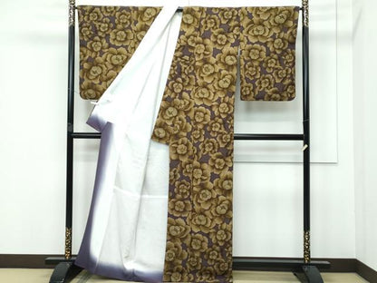 平和屋着物●極上 小紋 鹿の子花文 洗える着物 逸品 CZAA3035s5