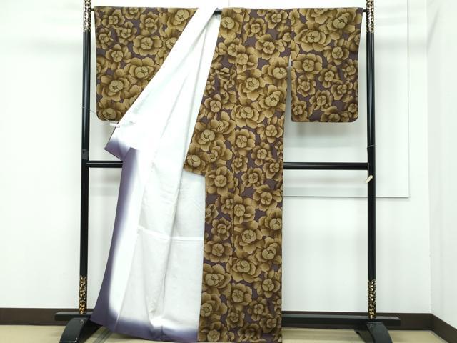 平和屋着物●極上 小紋 鹿の子花文 洗える着物 逸品 CZAA3035s5