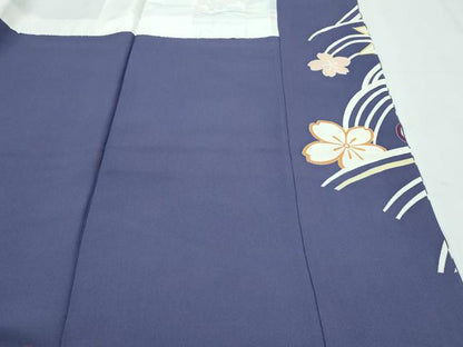 平和屋本店■極上　創業460年・千總　誰が袖好み　振袖　駒刺繍　立波草花文　金彩　濃鼠色地　高島屋扱い　逸品　CZAA3037s5
