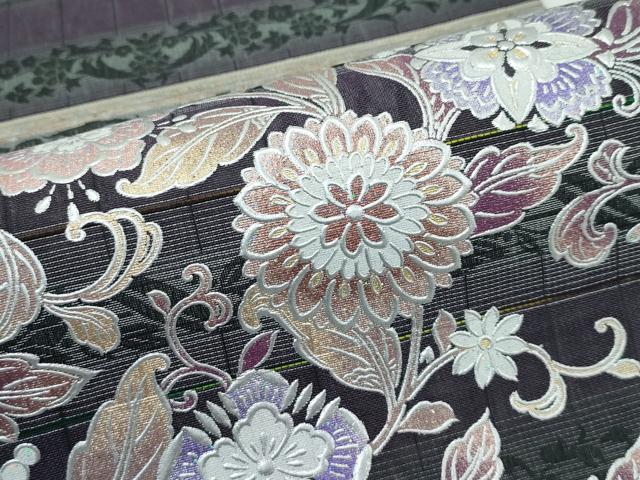 平和屋着物●極上 スリーシーズン 春夏秋 太鼓柄袋帯 花唐草文 金銀彩 逸品 CZAA3047s5