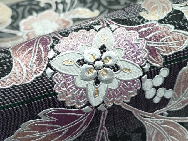 平和屋着物●極上 スリーシーズン 春夏秋 太鼓柄袋帯 花唐草文 金銀彩 逸品 CZAA3047s5