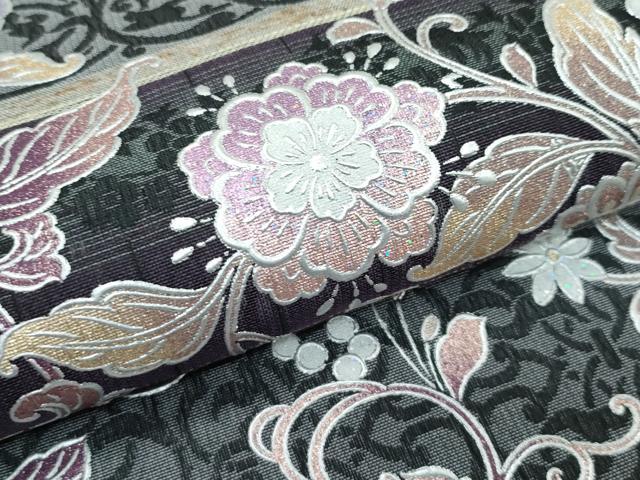 平和屋着物●極上 スリーシーズン 春夏秋 太鼓柄袋帯 花唐草文 金銀彩 逸品 CZAA3047s5
