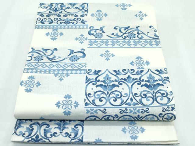 平和屋着物●極上 スリーシーズン 春夏秋 両面 全通柄袋帯 三重織 花唐草文 逸品 未使用 CZAA3051s5