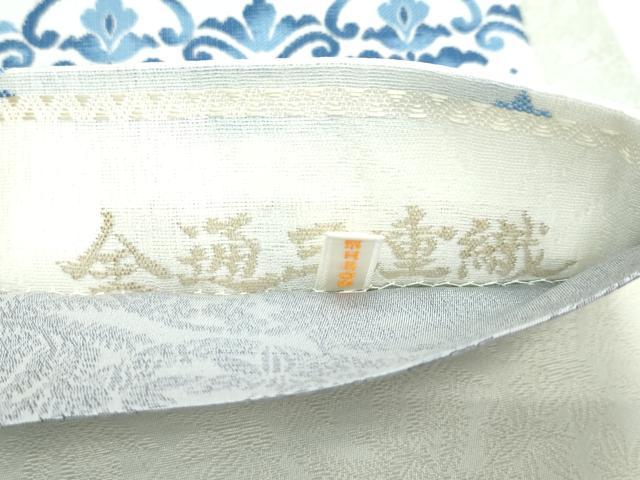平和屋着物●極上 スリーシーズン 春夏秋 両面 全通柄袋帯 三重織 花唐草文 逸品 未使用 CZAA3051s5