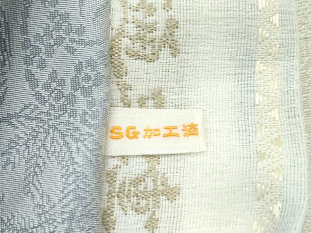 平和屋着物●極上 スリーシーズン 春夏秋 両面 全通柄袋帯 三重織 花唐草文 逸品 未使用 CZAA3051s5