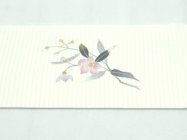 平和屋着物＊極上 京友禅 才勝精秀 夏物 九寸名古屋帯 絽塩瀬 草花文 逸品 CZAA3064s5